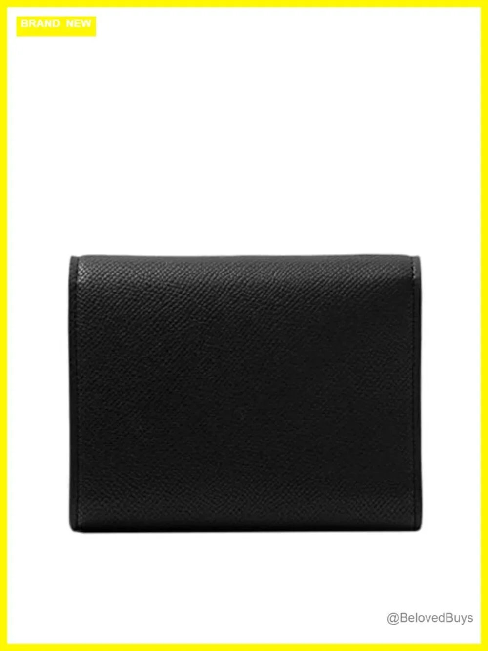 Grained Vegan Leather Tri-Fold Wallet with 8 Card Slots